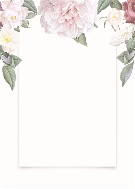 Elegant floral frame design illustration | premium image by rawpixel.com / Donlaya / ploy ...