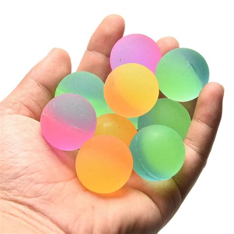 10PCS Colored Bouncing Rubber Ball Outdoor Toys Kids Sport Games Elastic Juggling Jumping Balls ...