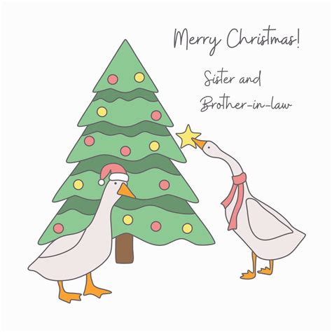 Ducks Merry Christmas Sister and Brother-in-law | Boomf