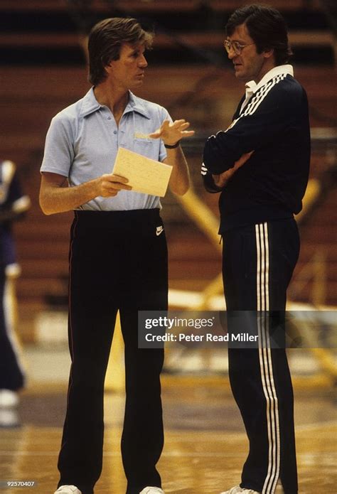 Los Angeles Lakers head coach Paul Westhead and assistant coach Pat ...