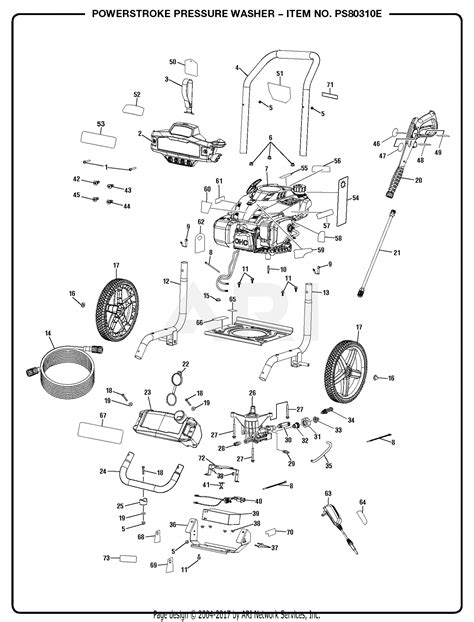 Homelite PS80310E PowerStroke Pressure Washer Mfg. No. 090079276 Parts Diagram for General Assembly