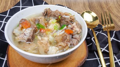 Premium Photo | Soup sop daging is indonesian traditional food served ...