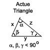 Types of triangle - based on angles, right angle, obtuse, acute