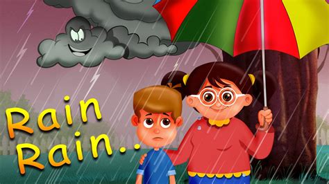 nursery rhyme rain rain go away come again another day | english rhythms for kids I KidsSong ...