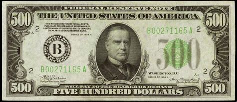 1934 500 Dollar Federal Reserve Note|World Banknotes & Coins | Old Money, Currency Notes, World ...