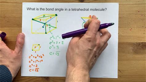 What is the bond angle in a tetrahedral molecule? (109.5) - YouTube