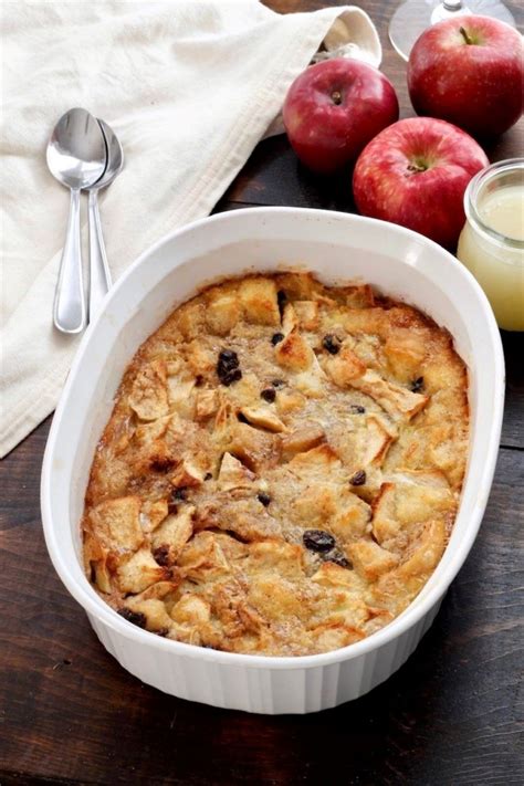 Apple Bread Pudding with Vanilla Sauce - Pallet and Pantry