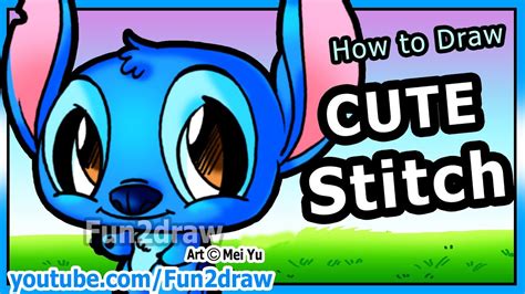 How to Draw Cartoon Characters - Disney Stitch - Fun2draw Easy Art Lessons - YouTube