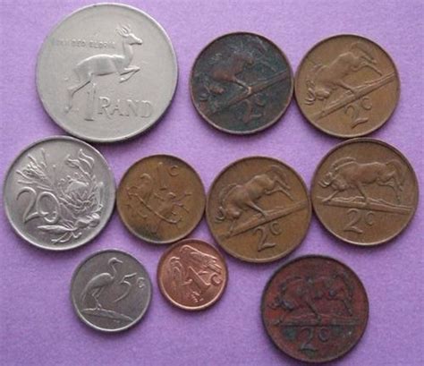 Other Republic of South Africa Coins - 1980's Old South African Coins + 1977 R1 and 1991 1c was ...