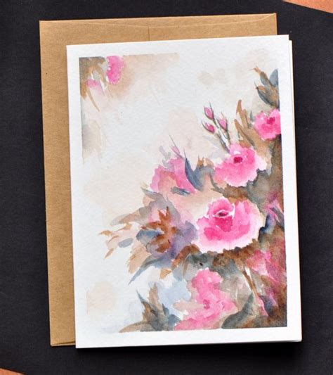 Watercolor card original | Etsy | Watercolor cards, Paint cards, Ink crafts