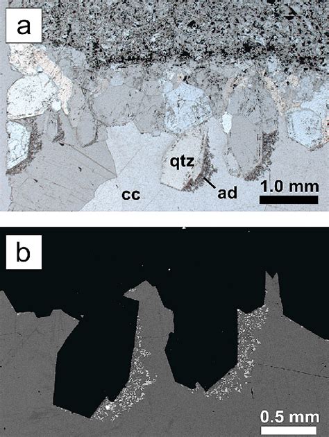 Images of gangue and ore minerals from Bursa. a) optical image in... | Download Scientific Diagram