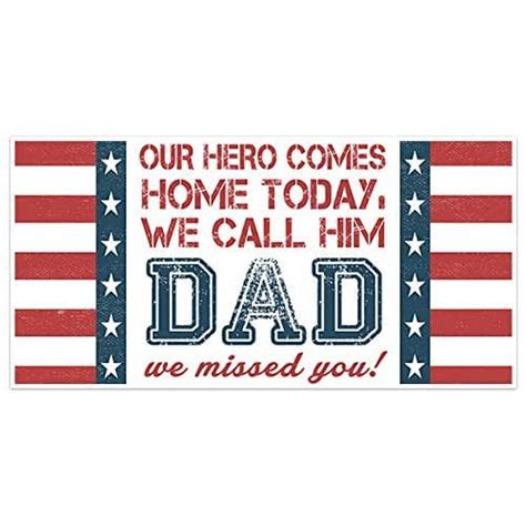 Amazon.com: Welcome Home Dad Military Banner : Handmade Products