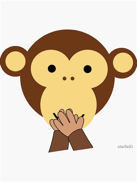 "Speak No Evil Monkey Emoji " Sticker for Sale by starlie21 | Redbubble