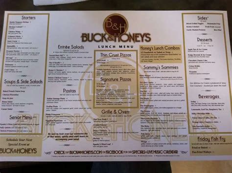 Buck & Honey's a Madison: Foto del Menu con Prezzi - Urbanspoon/Zomato