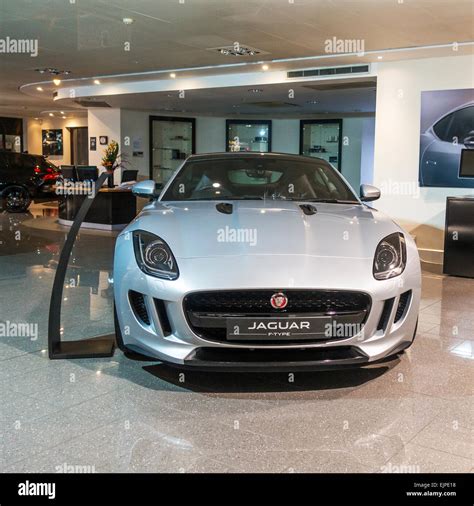 Jaguar F Type in Car Showroom Barretts of Canterbury Car Dealer Stock Photo - Alamy