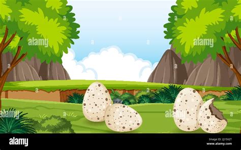 Beautiful green nature landscape illustration Stock Vector Image & Art ...