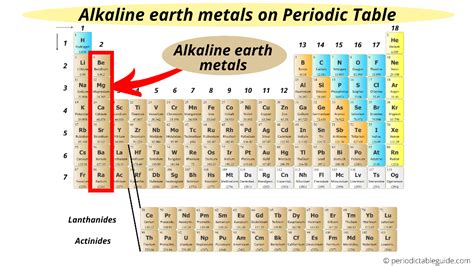 Where are Alkaline Earth Metals found on the Periodic table?