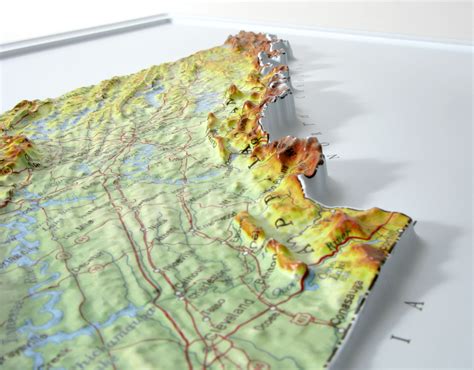 Tennessee Raised Relief 3D map – RaisedRelief.com