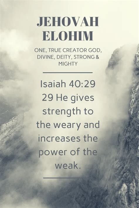 Jehovah Elohim Our Mighty Creator Exploring The Names Of God