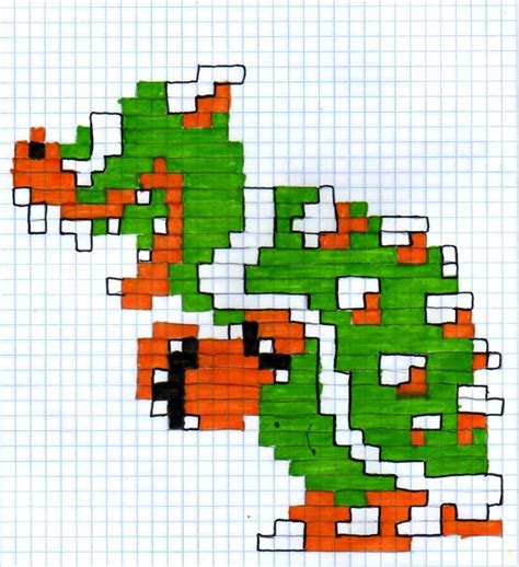 bowser pixel art grid Retro pixel bowser by evilcarcrash on deviantart ...