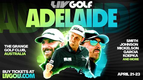 LIV Golf Adelaide Releases More Tickets for Anticipated Tournament ...