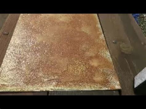 how to make galvanized metal rust - YouTube