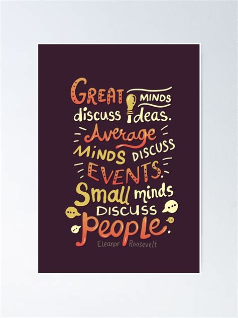 "Great Minds" Poster by risarodil | Redbubble