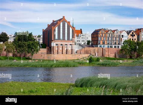 Cityscape of Malbork city in Poland with building of Malbork Center of ...