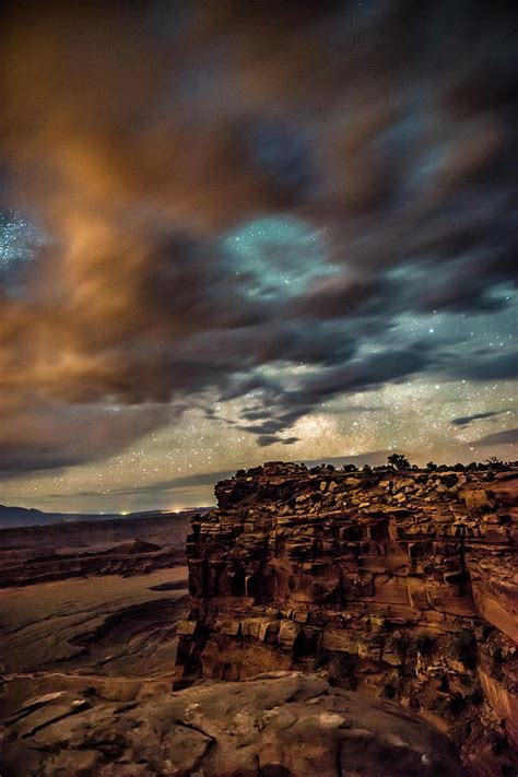 Cloudy Night at Dead Horse Point Photograph by Dean Bjerke | Fine Art America