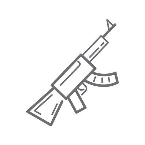 Premium Vector | Machine gun line icon outline vector symbol illustration pixel perfect editable ...