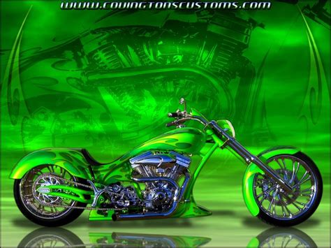 Covington's Custom Motorcycle WallPaper 45 | Motorcycle wallpaper, Motorcycle, Green bike