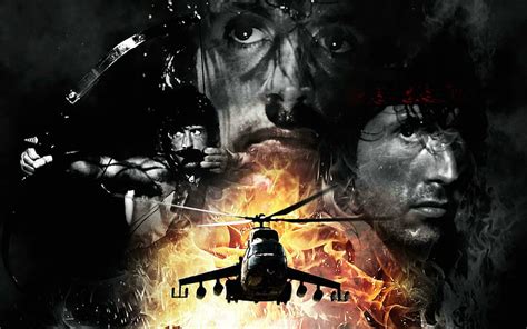 HD wallpaper: action, adventure, drama, film, helicopter, movie, poster, rambo | Wallpaper Flare