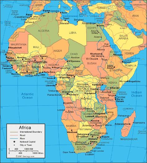 Países y capitales de África - NOESTUDIES