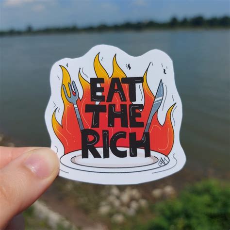 EAT THE RICH Sticker | Etsy