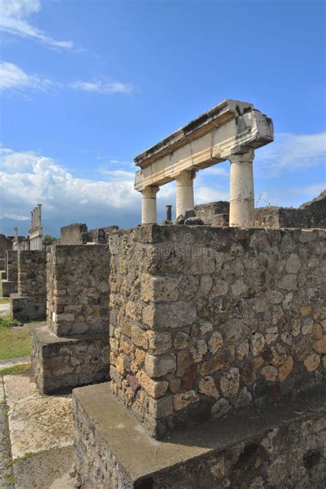 View of the Roman Ruins Destroyed by the Eruption of Mount Vesuvius ...