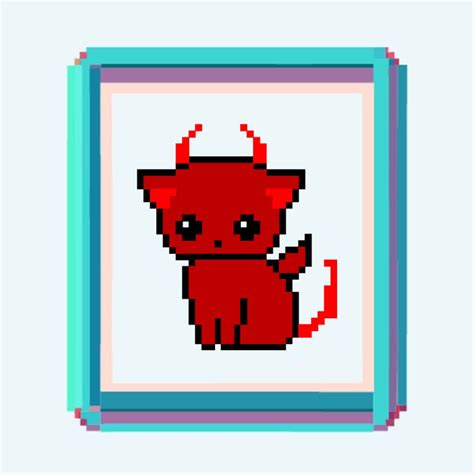 Halloween Cat Pixel Art Printable Digital Poster 3 Files in - Etsy