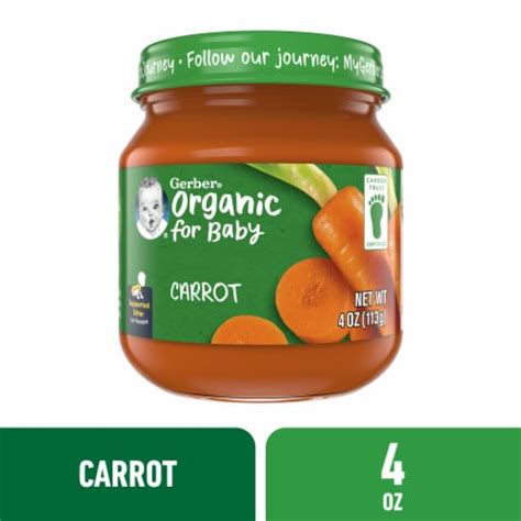 Gerber® 1st Foods Organic Carrot Baby Food, NET WT 4 OZ - Foods Co.