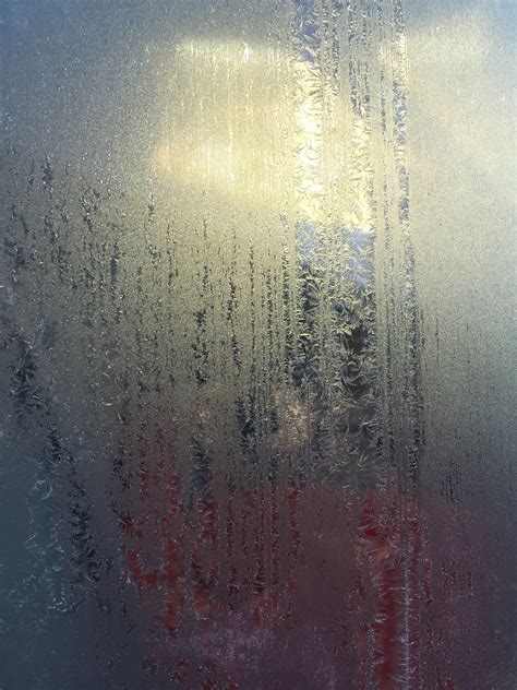 Icy frost on glass window vertical streaks | Free Textures