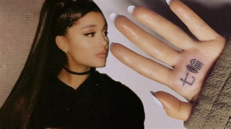 Ariana Grande’s Japanese ‘7 Rings’ Tattoo Has HILARIOUS Mispelling ...