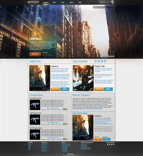 Enraged Entertainment - Website Design by ElusiveEdits on DeviantArt