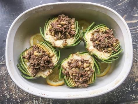 Meat Stuffed Artichokes (Low Carb) | My Life Cookbook