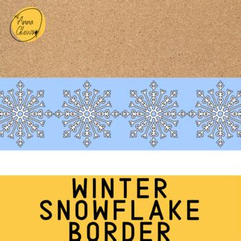 Winter Snowflake Blue Printable Bulletin Board Border Classroom Decor