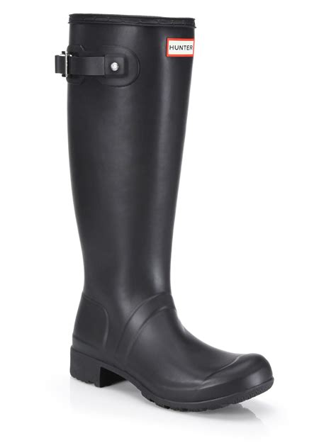 Hunter Original Tour Rain Boots in Black | Lyst