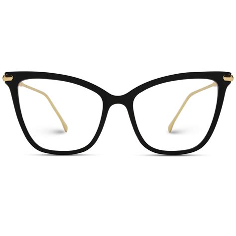 Kinsley - Oversized Metal Frame Cat Eye Shape Blue Light Glasses For Women | Cat eye glasses ...