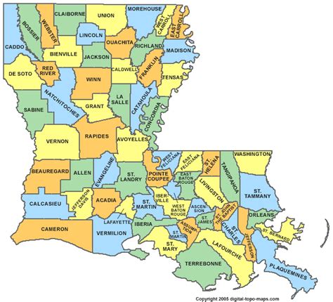 Louisiana, United States Genealogy Genealogy | Louisiana parishes, Louisiana parish map ...