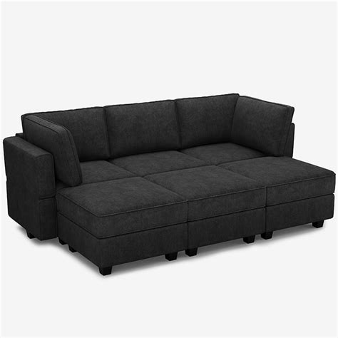 Belffin - living room couch sectional with pull out bed,l shaped ...