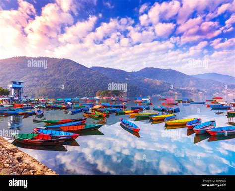 Phewa lake at pokhara hi-res stock photography and images - Alamy