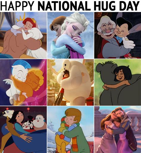 Come on, everyone! Group hug! Today is National Hug Day! #NationalHugDay | Disney drawings ...