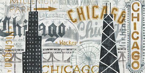 Hey Chicago Vintage Wall Mural | Wallsauce US