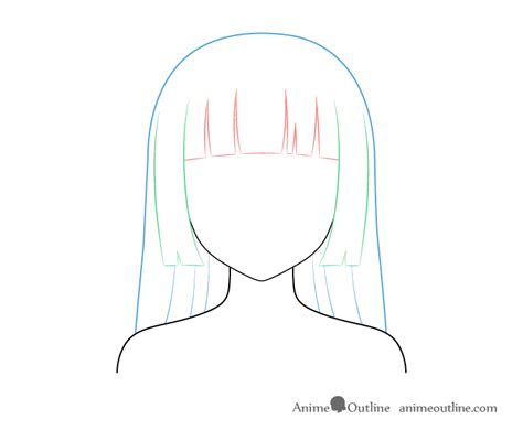 How to Draw Anime and Manga Hair - Female - AnimeOutline